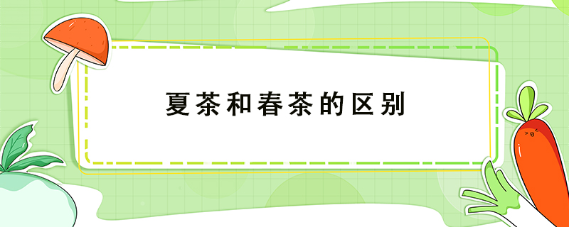 夏茶和春茶的區別